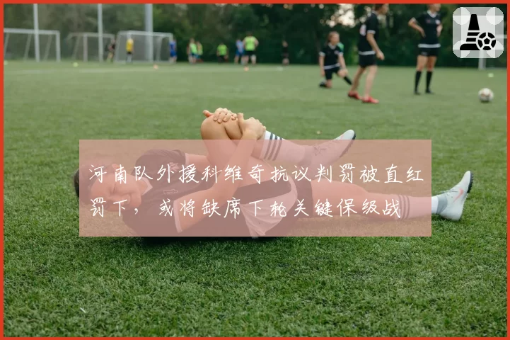 河南队外援科维奇抗议判罚被直红罚下,或将缺席下轮关键保级战